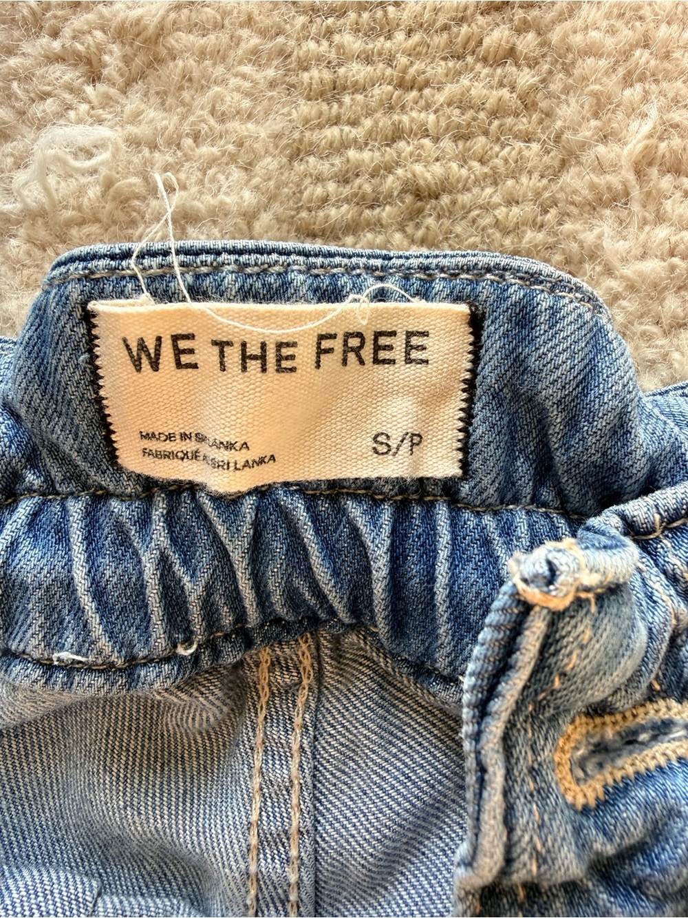 We the Free Drawstring Denim Jogger Pants - Picture 2 of 2